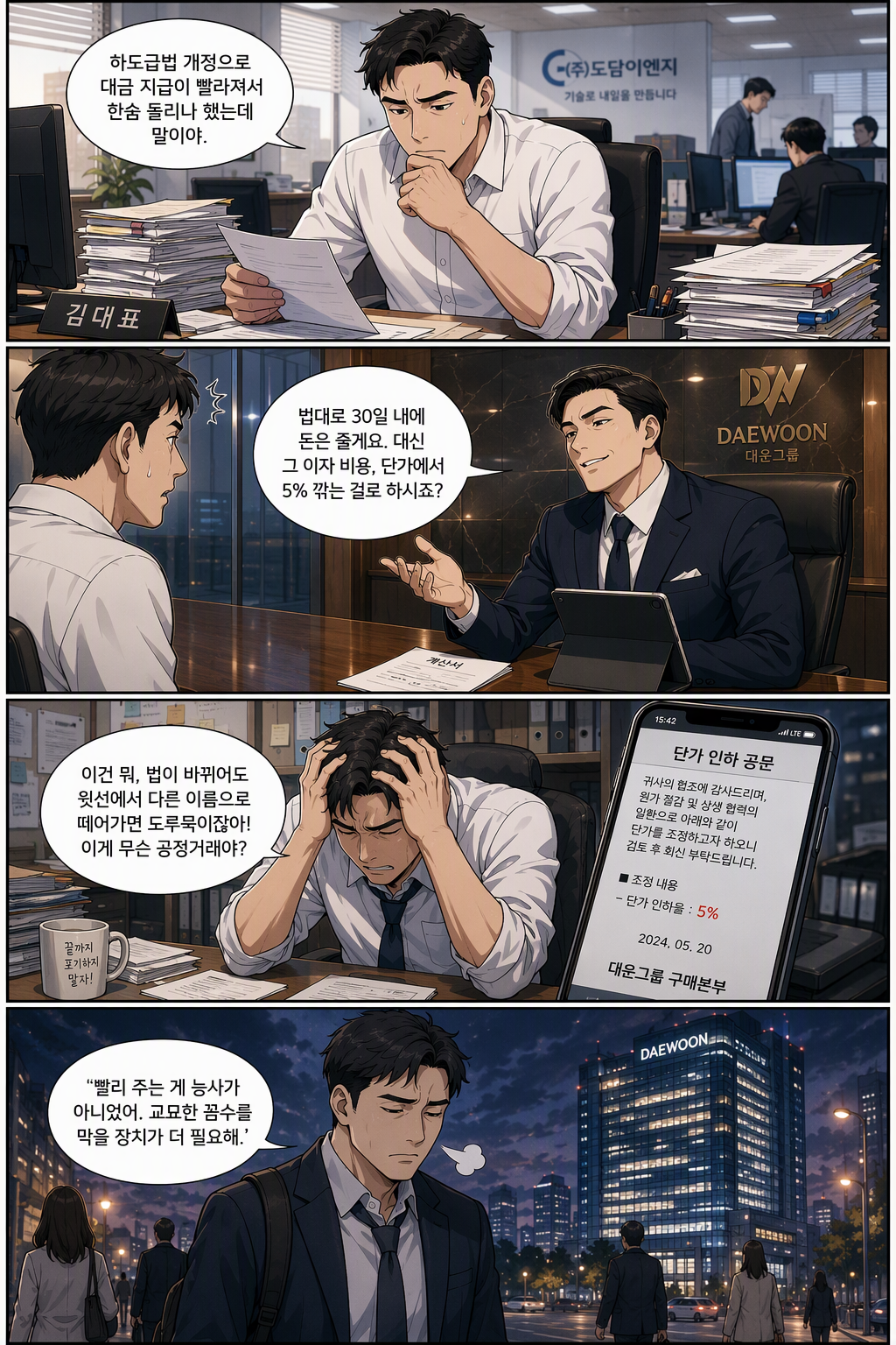 하도급거래 공정화에 관한 법률 일부개정법률안 웹툰 1
