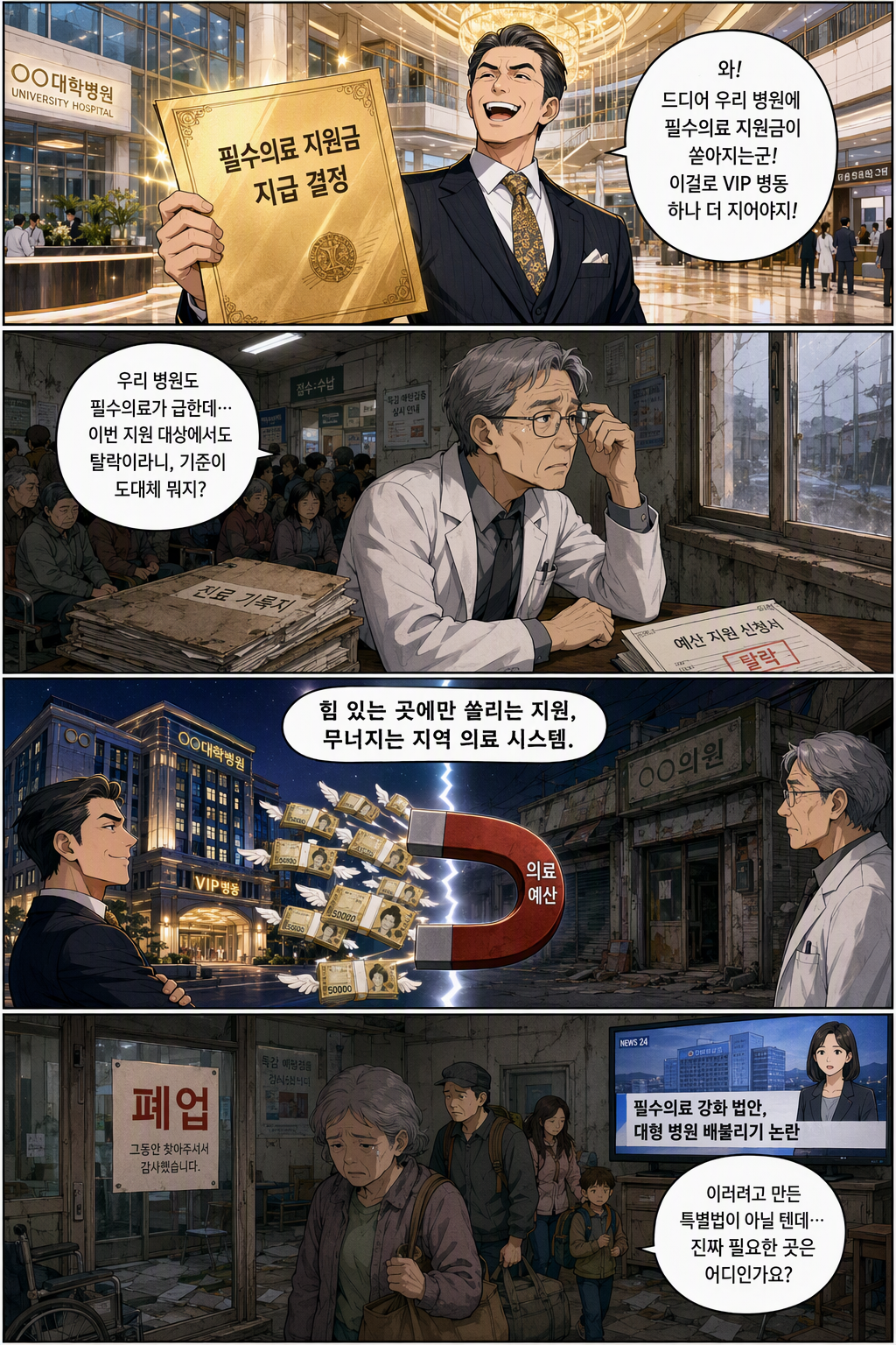 필수의료 강화 지원 및 지역 간 의료격차 해소를 위한 특별법 일부개정법률안 웹툰 1