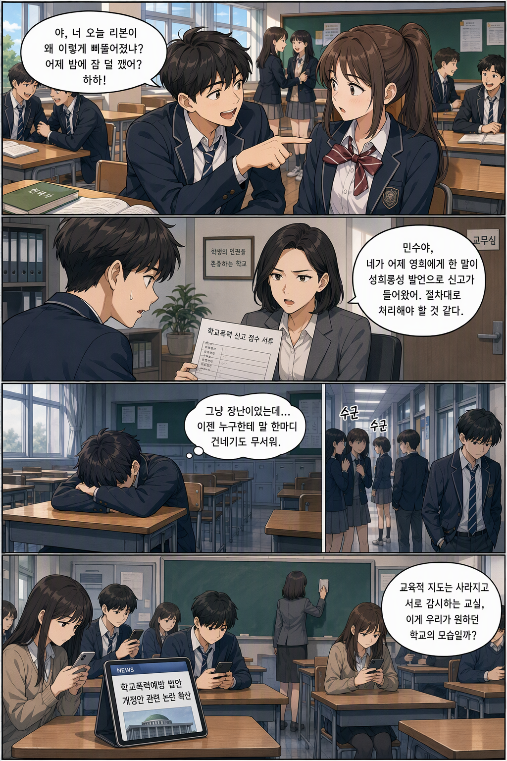 학교폭력예방 및 대책에 관한 법률 일부개정법률안 웹툰 1