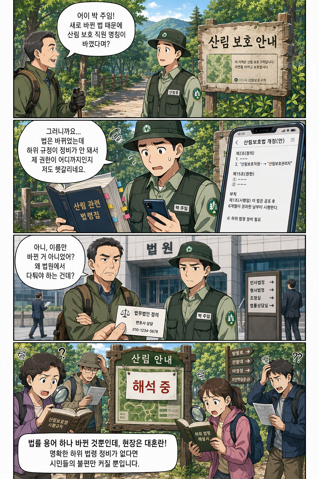 청원산림보호직원 배치에 관한 법률 일부개정법률안 웹툰 1