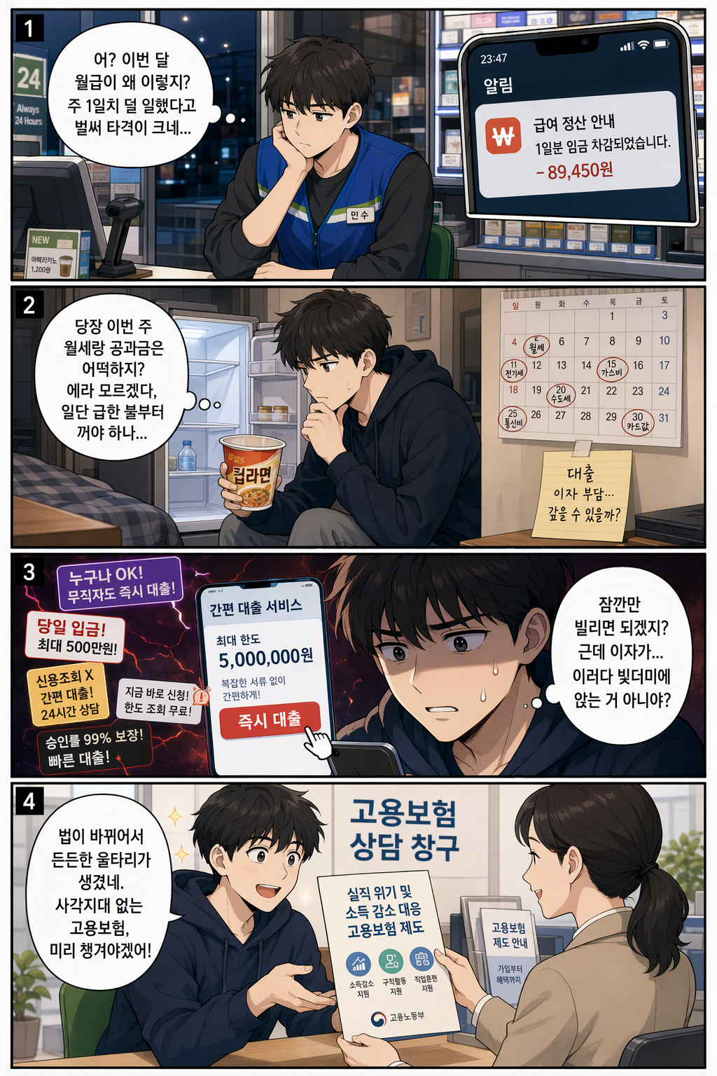 고용보험법 일부개정법률안 웹툰 1