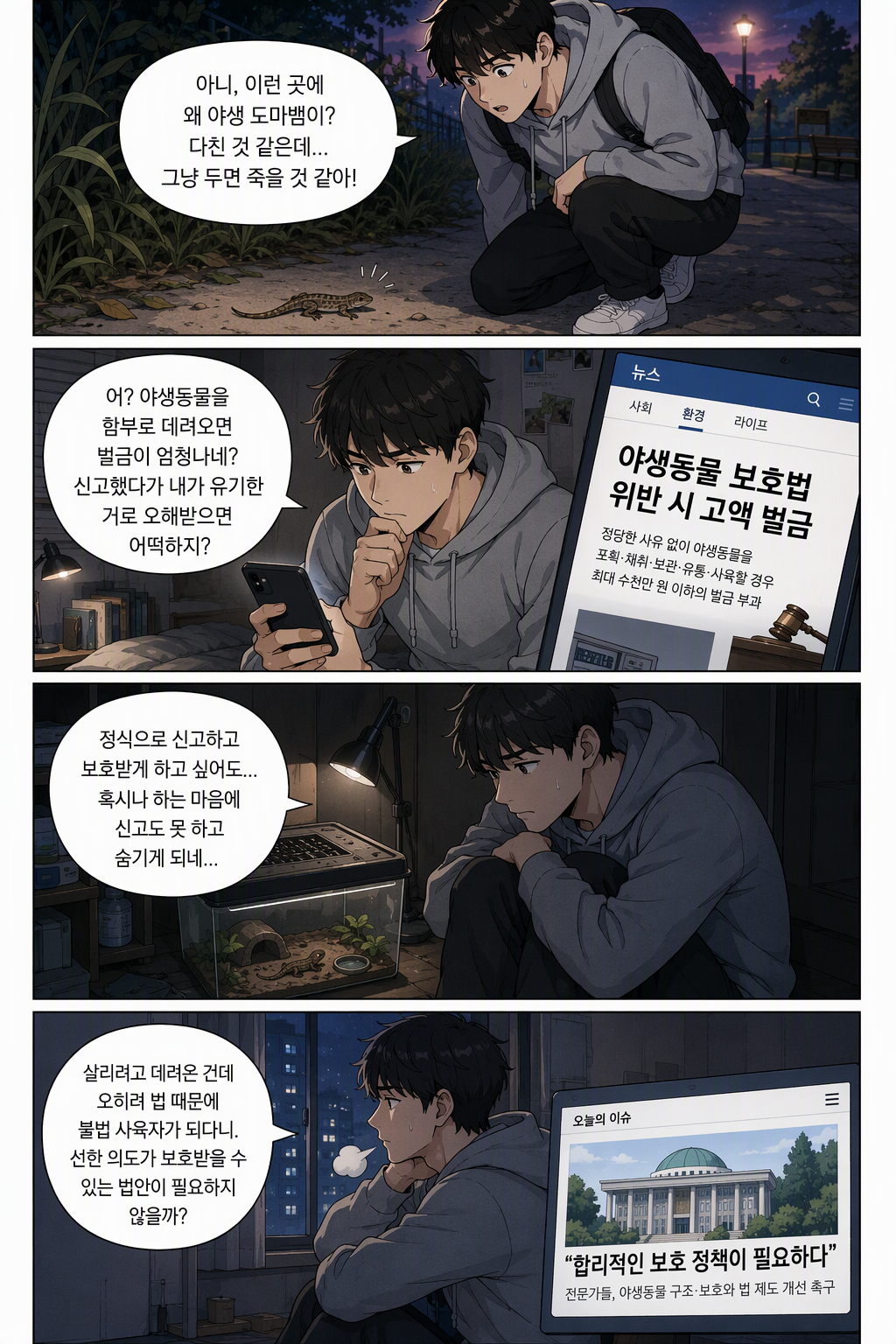야생생물 보호 및 관리에 관한 법률 일부개정법률안 웹툰 1