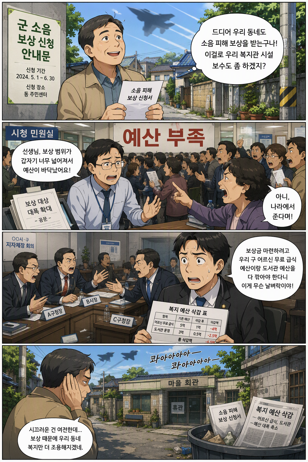 군용비행장·군사격장 소음 방지 및 피해 보상에 관한 법률 일부개정법률안 웹툰 1