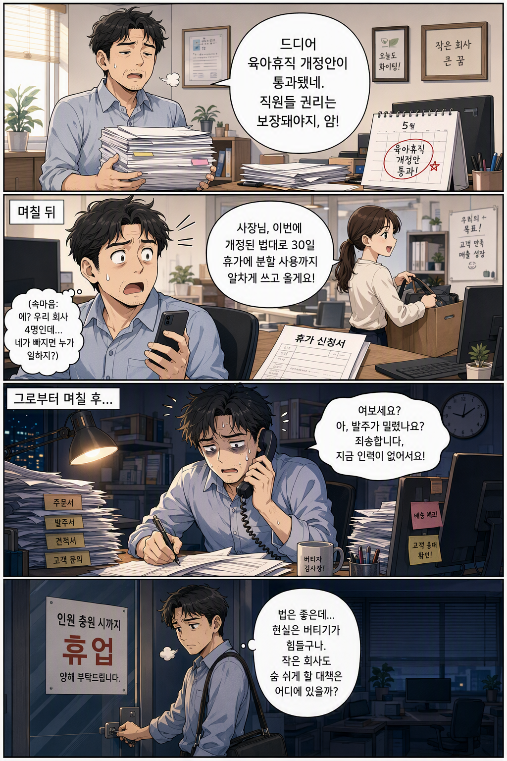 남녀고용평등과 일·가정 양립 지원에 관한 법률 일부개정법률안 웹툰 1