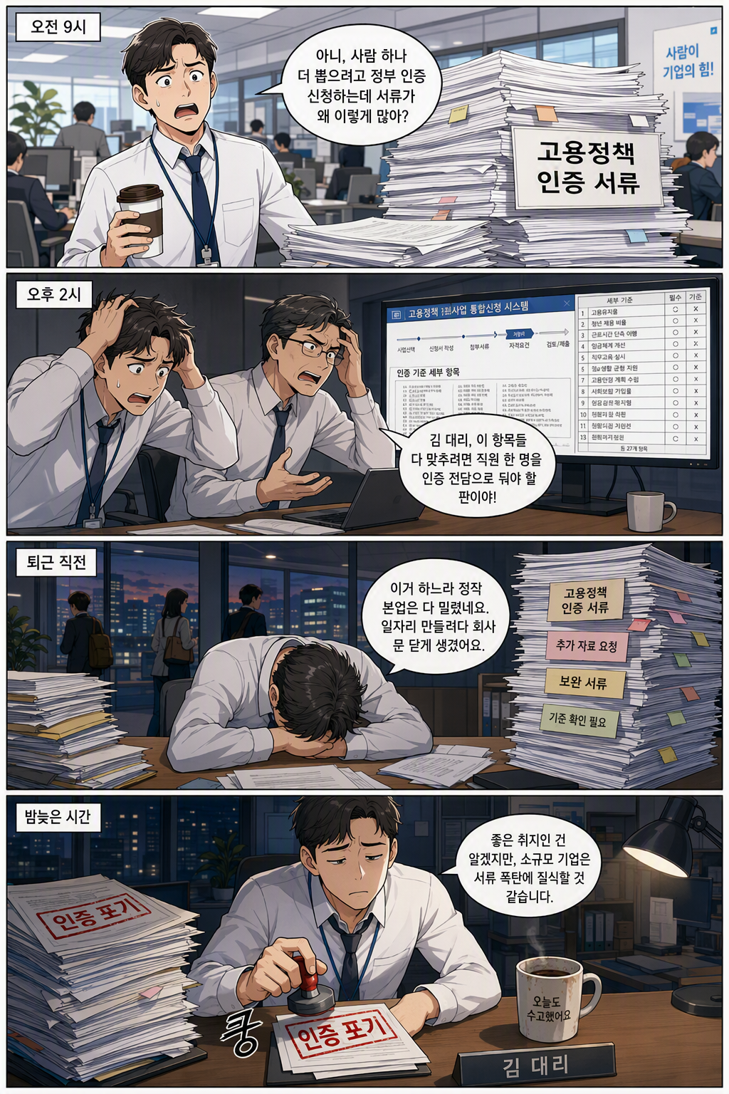 고용정책 기본법 일부개정법률안 웹툰 1