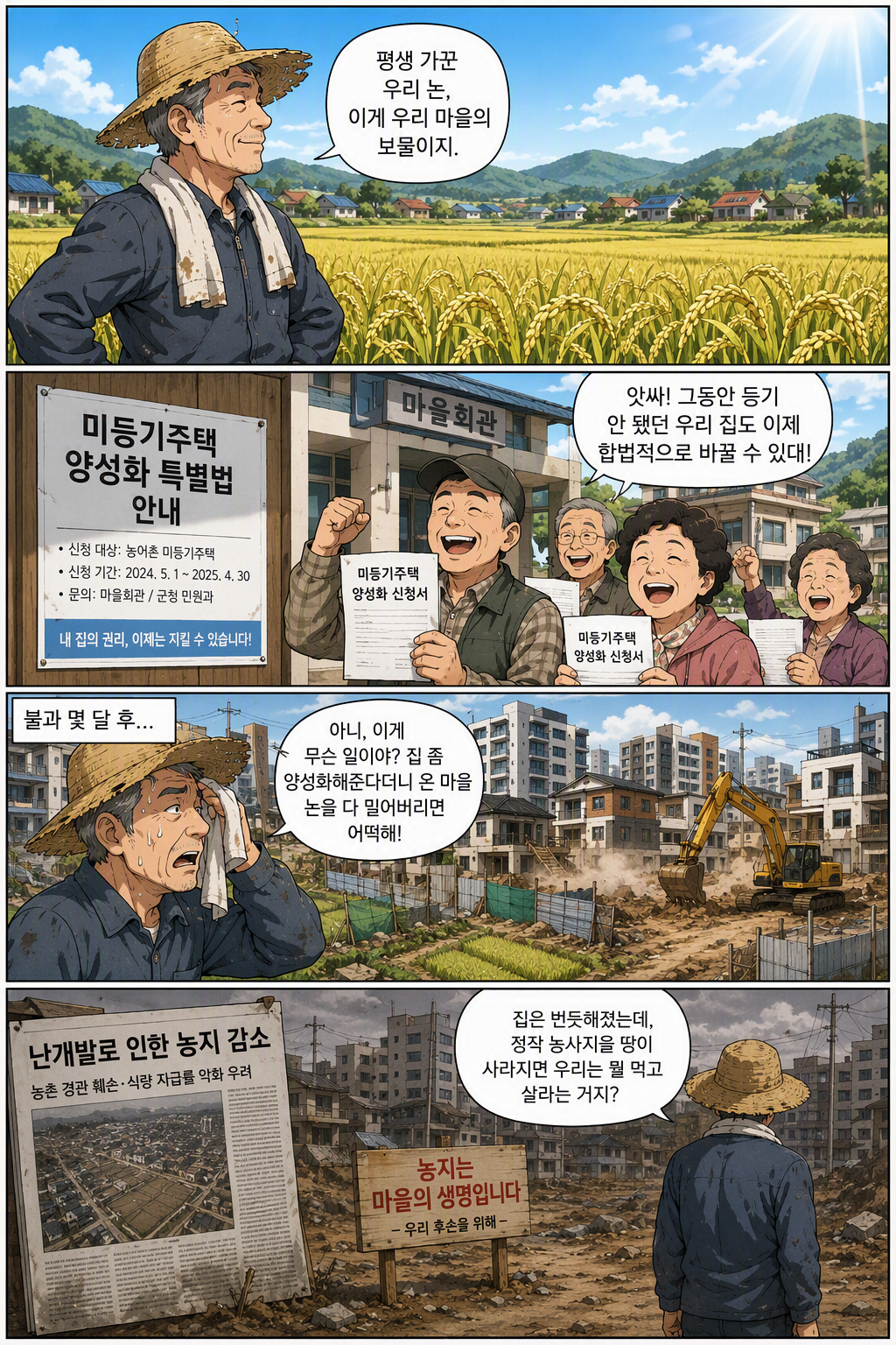 농어촌 미등기주택 양성화를 위한 특별법안 웹툰 1