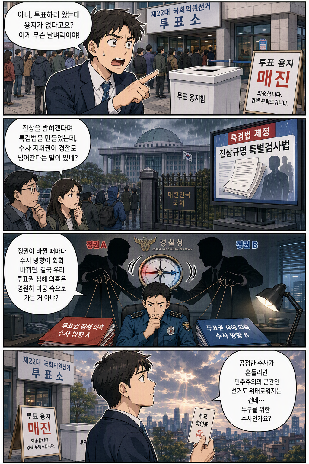 제9회 전국동시지방선거 투표용지 부족 사태 등 국민참정권 침해 의혹 진상규명을 위한 특별검사의 임명 등에 관한 법률 일부개정법률안 웹툰 1