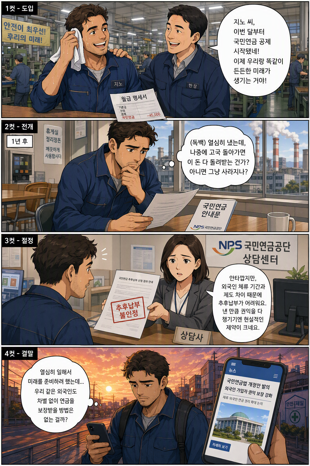 국민연금법 일부개정법률안 웹툰 1