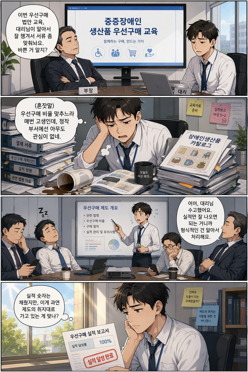 중증장애인생산품 우선구매 특별법 일부개정법률안 웹툰 1