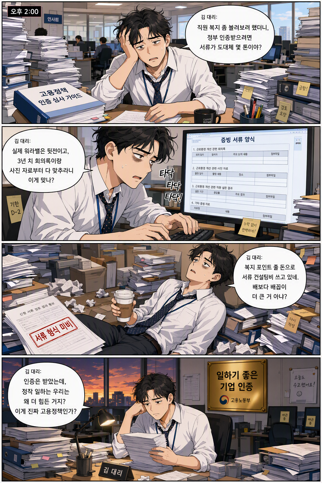 고용정책 기본법 일부개정법률안 웹툰 1