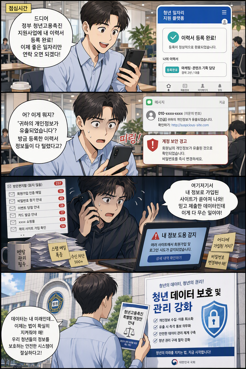 청년고용촉진 특별법 일부개정법률안 웹툰 1