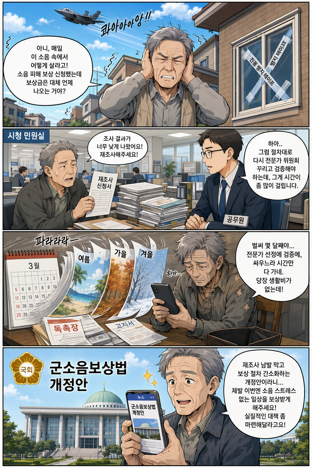 군용비행장·군사격장 소음 방지 및 피해 보상에 관한 법률 일부개정법률안 웹툰 1