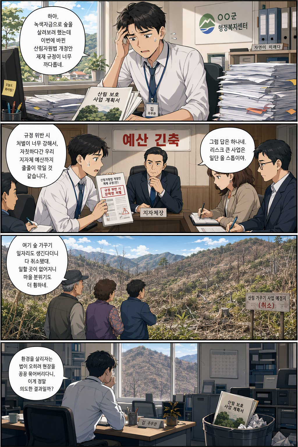 산림자원의 조성 및 관리에 관한 법률 일부개정법률안 웹툰 1
