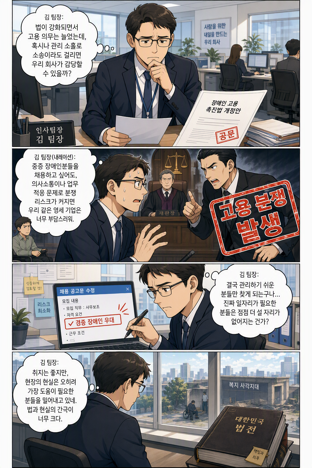 장애인고용촉진 및 직업재활법 일부개정법률안 웹툰 1