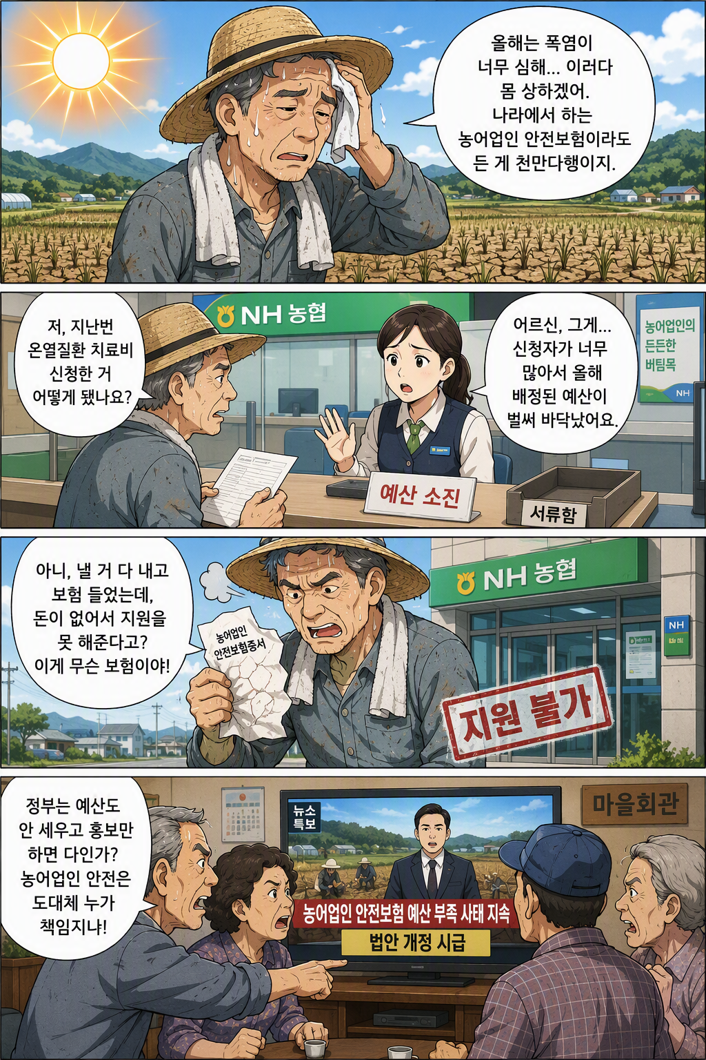 농어업인의 안전보험 및 안전재해예방에 관한 법률 일부개정법률안 웹툰 1