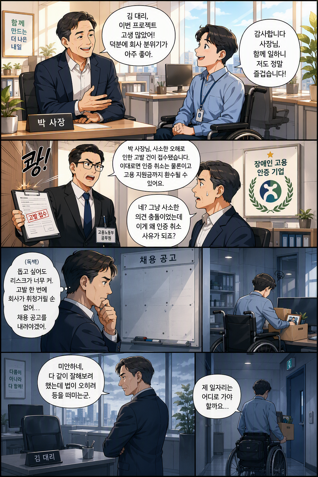 장애인고용촉진 및 직업재활법 일부개정법률안 웹툰 1