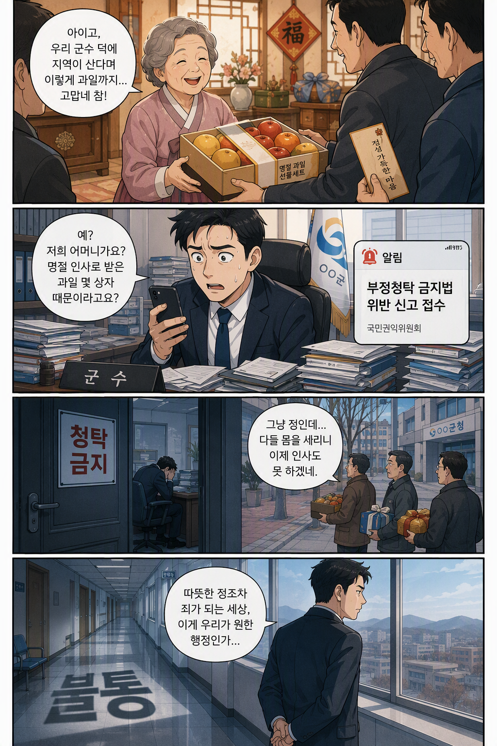 부정청탁 및 금품등 수수의 금지에 관한 법률 일부개정법률안 웹툰 1
