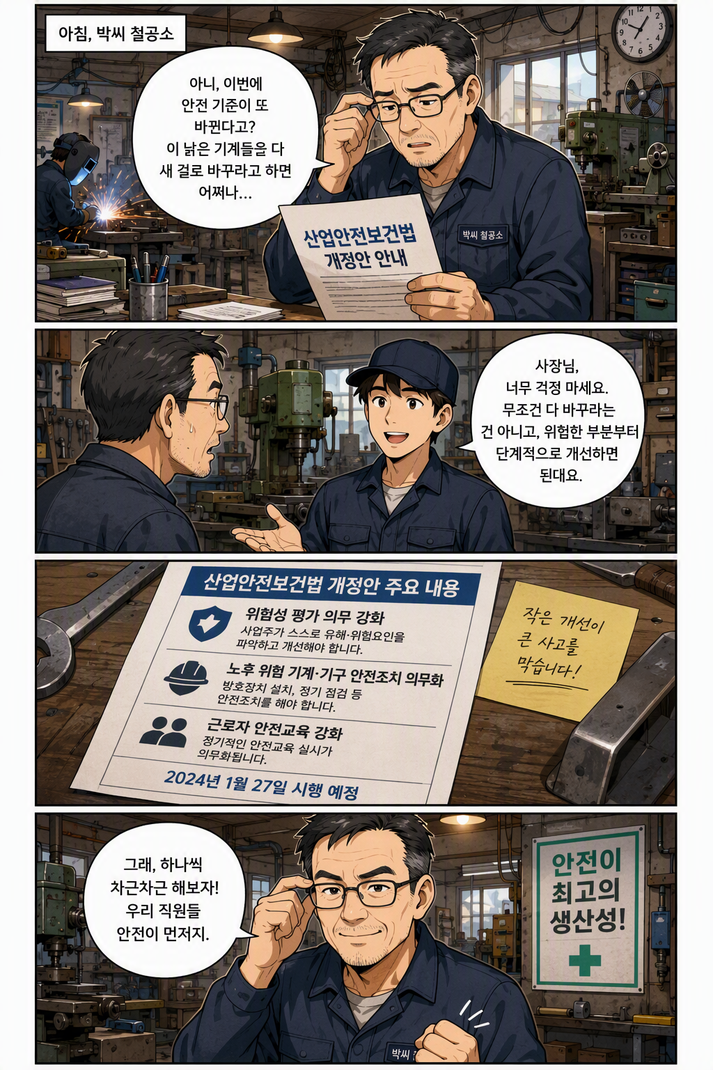 산업안전보건법 일부개정법률안 웹툰 1