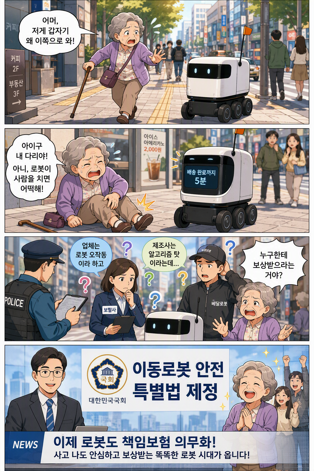 이동로봇의 안전한 이용 및 상용화 촉진을 위한 특별법안 웹툰 1