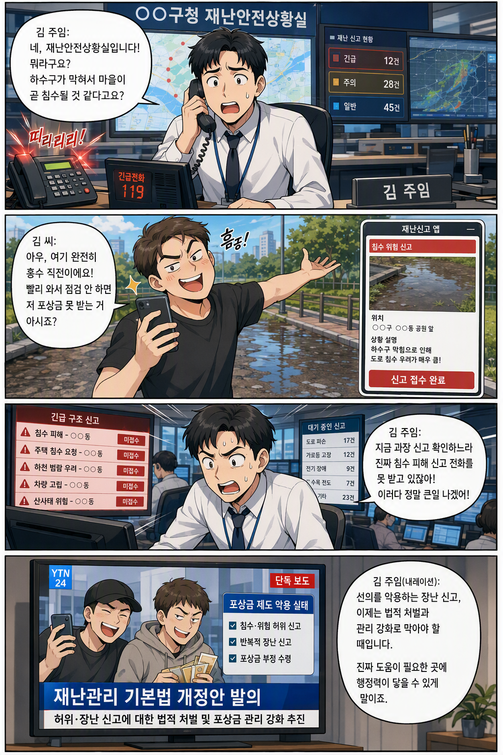 재난 및 안전관리 기본법 일부개정법률안 웹툰 1