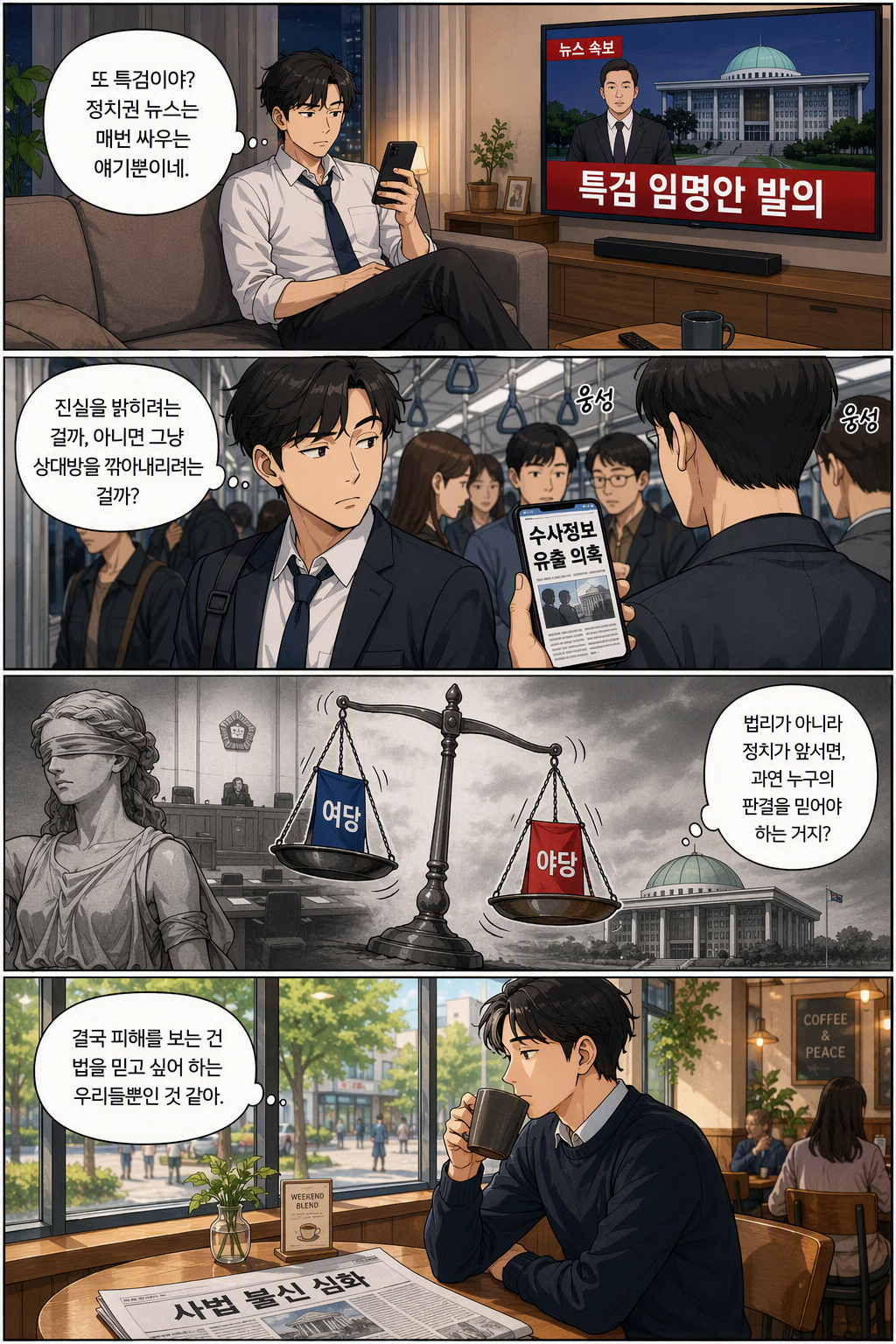 국회의원 한동훈의 김승원 법무부장관 후보자 관련 검찰 수사정보 유출·취득 및 이용 의혹 진상규명을 위한 특별검사의 임명 등에 관한 법률안 웹툰 1